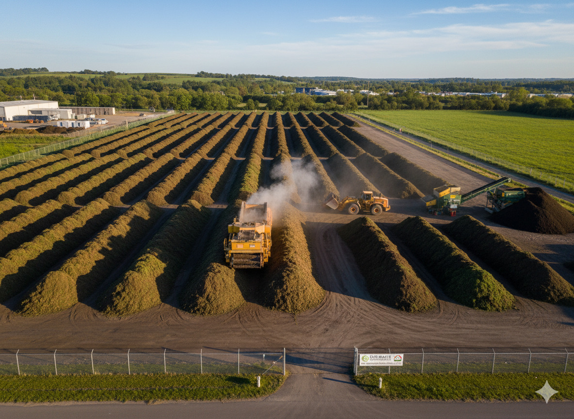 Commercial composting operation